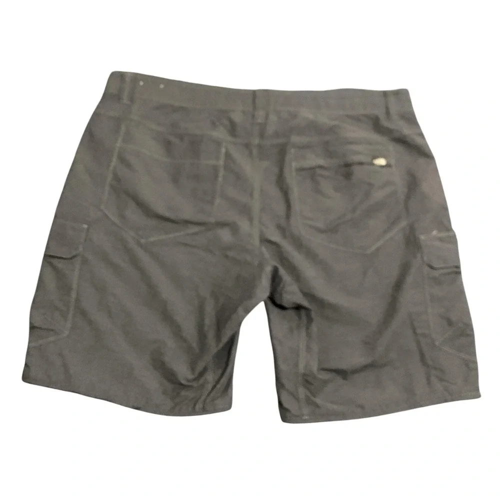 North Face Cargo Shorts Mens 40 Gray Nylon Cotton Outdoor‎ Hiking Zip Off Flaw